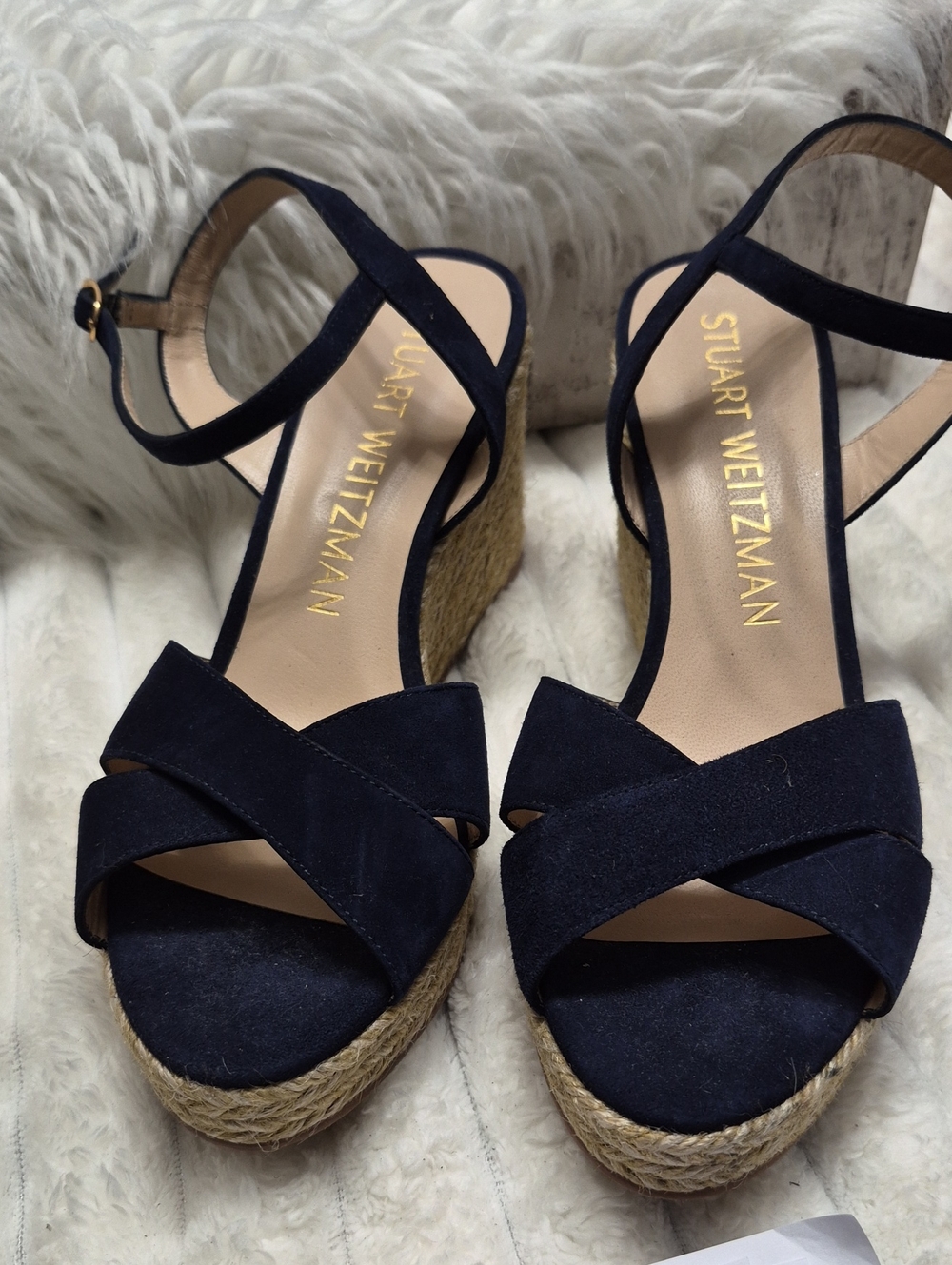 Stuart Weitzman's Dayna espadrille wedges Sandals Women's Sz 9 $425 New - Picture 3 of 9